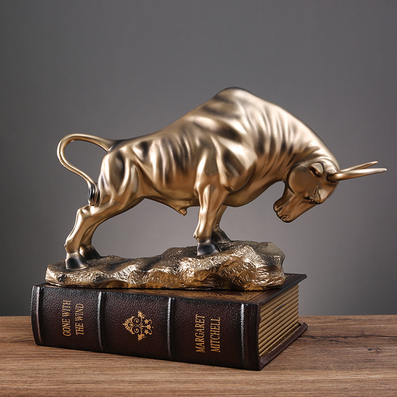 Premium Stock Market Bull Sculpture – Symbol of Power, Strength & Success