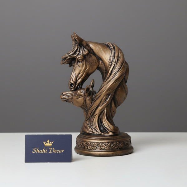 Antique Bronze Mare and Foal Sculpture