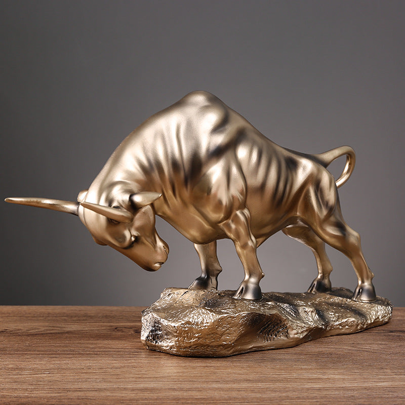 Premium Stock Market Bull Sculpture – Symbol of Power, Strength & Success