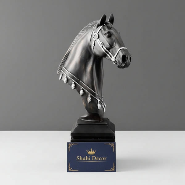 Antique Black Ceremonial Horse Head Sculpture