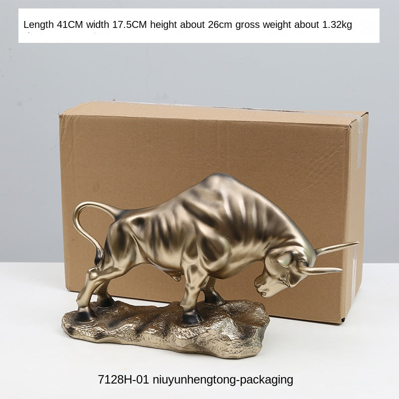 Premium Stock Market Bull Sculpture – Symbol of Power, Strength & Success