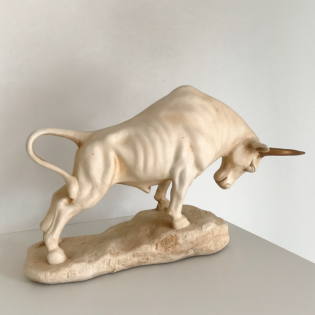 Premium Stock Market Bull Sculpture – Symbol of Power, Strength & Success