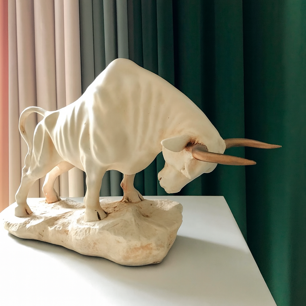 Premium Stock Market Bull Sculpture – Symbol of Power, Strength & Success
