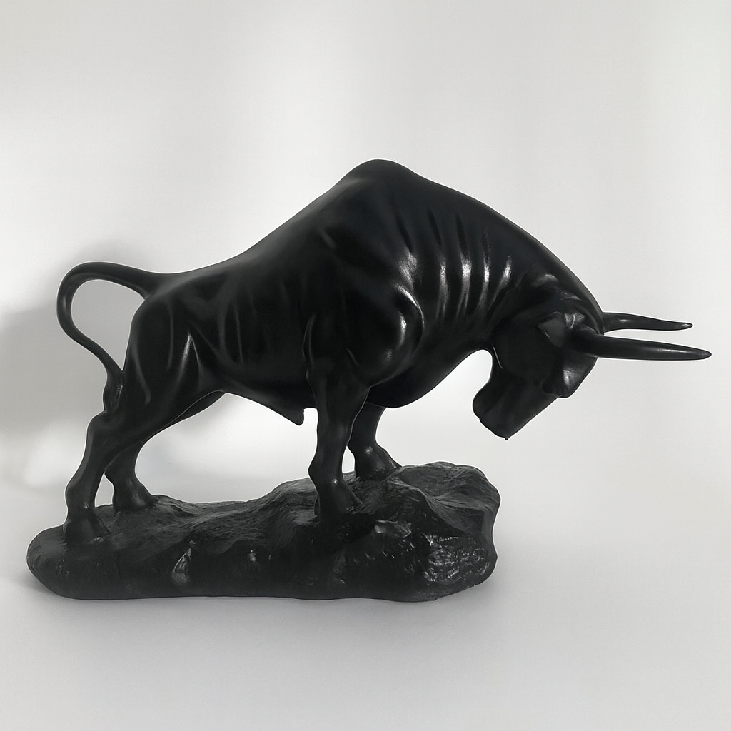 Premium Stock Market Bull Sculpture – Symbol of Power, Strength & Success