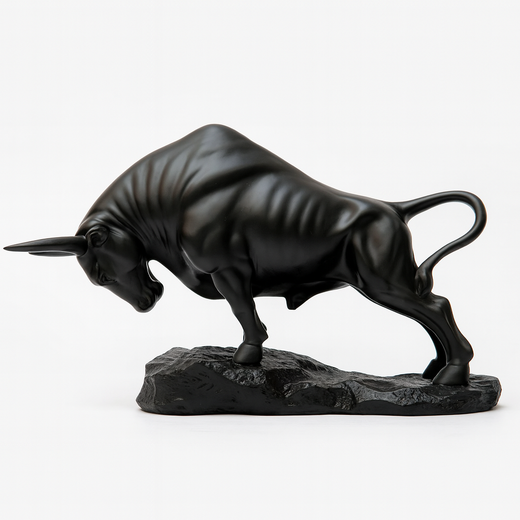 Premium Stock Market Bull Sculpture – Symbol of Power, Strength & Success