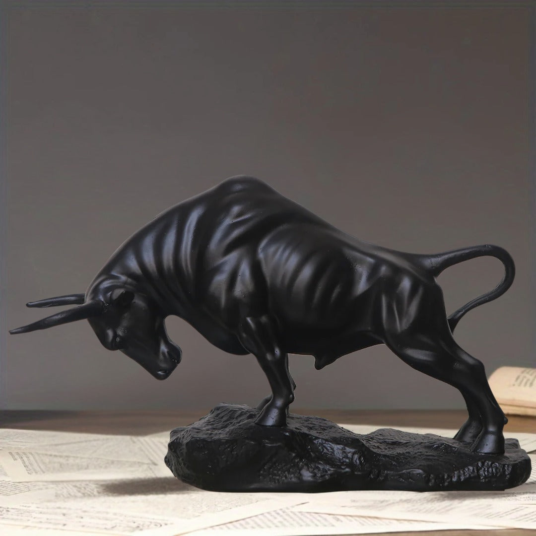 Premium Stock Market Bull Sculpture – Symbol of Power, Strength & Success