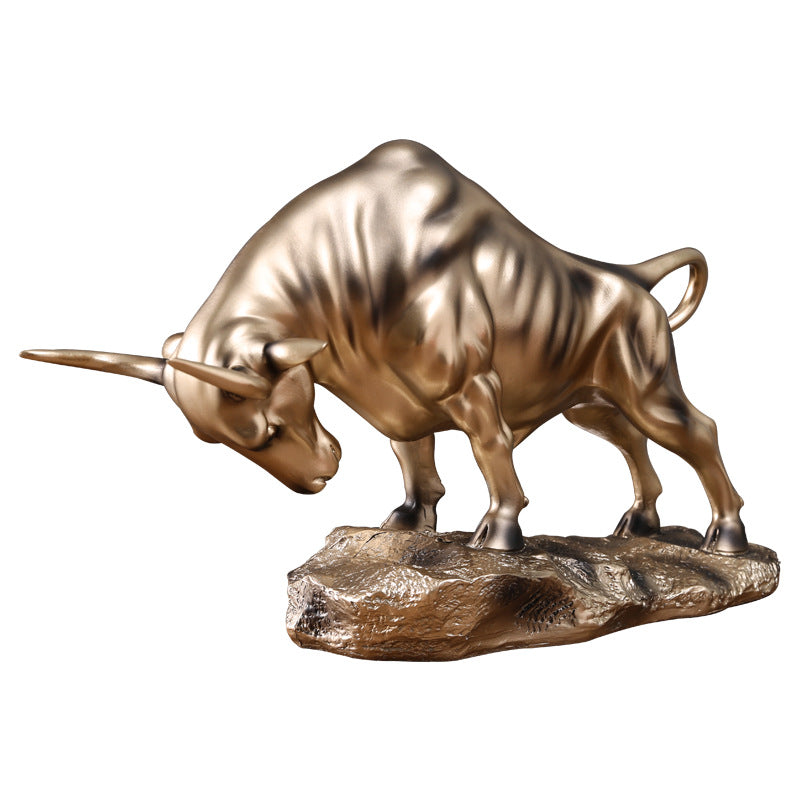Premium Stock Market Bull Sculpture – Symbol of Power, Strength & Success